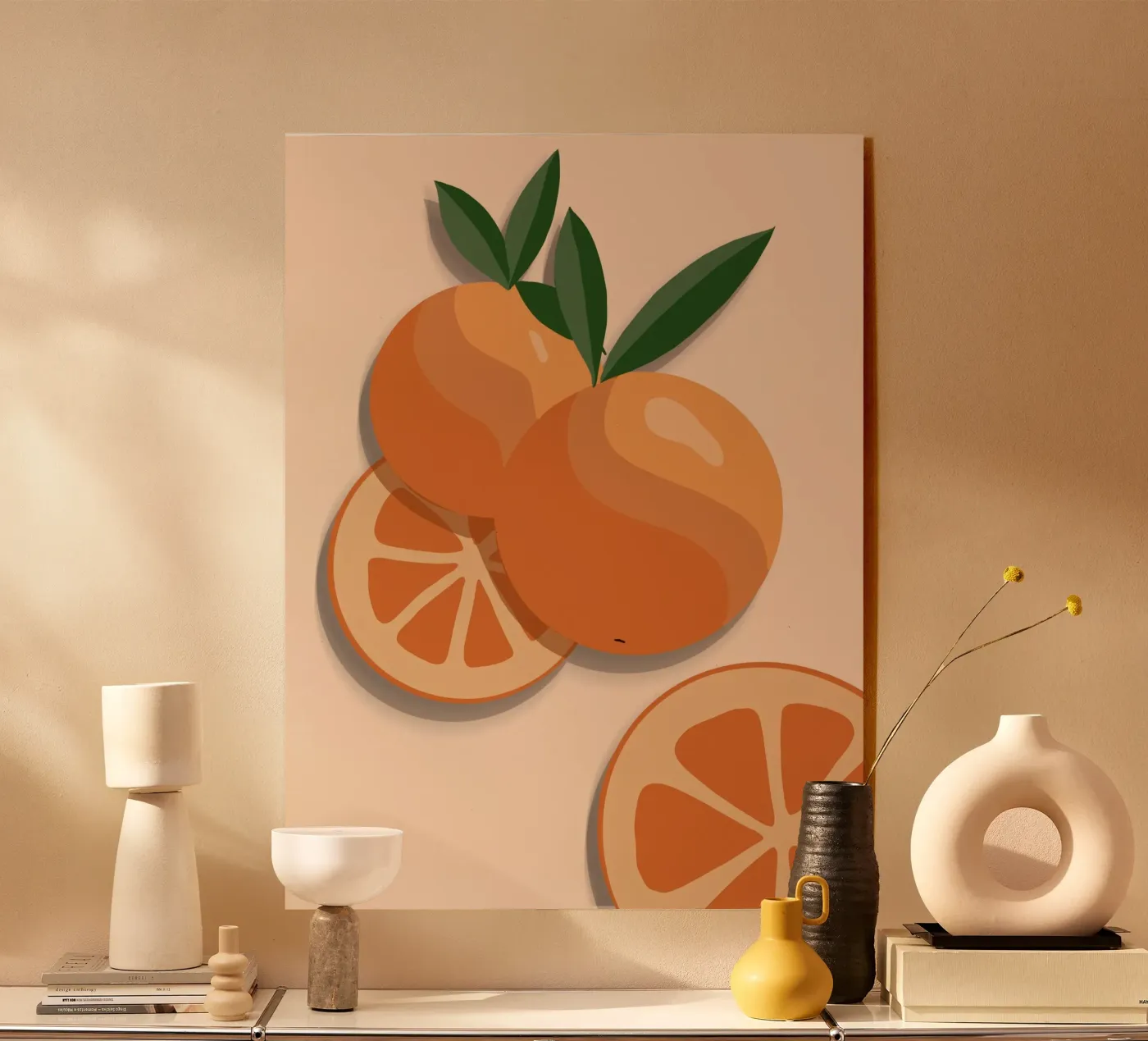 Orange acrylic glass by by elle arts moments