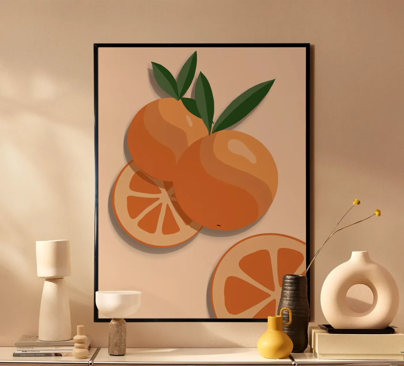 Orange poster by by elle arts moments