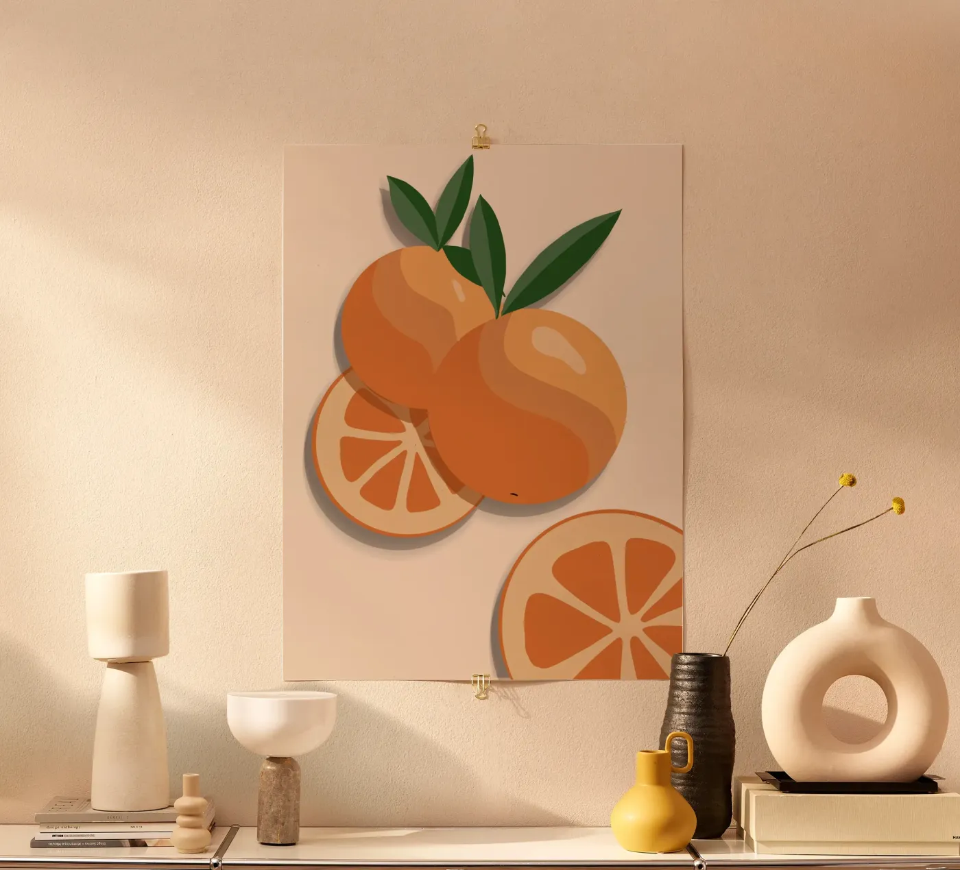 Orange poster by by elle arts moments