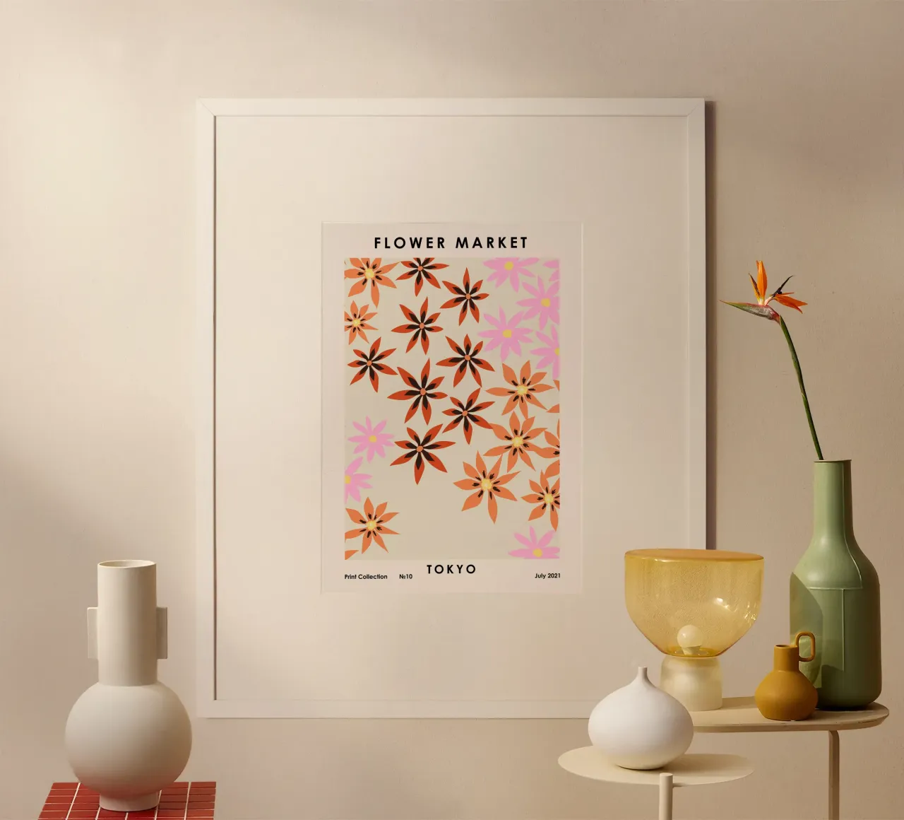Mercato dei fiori di Tokyo poster da NKTN Design