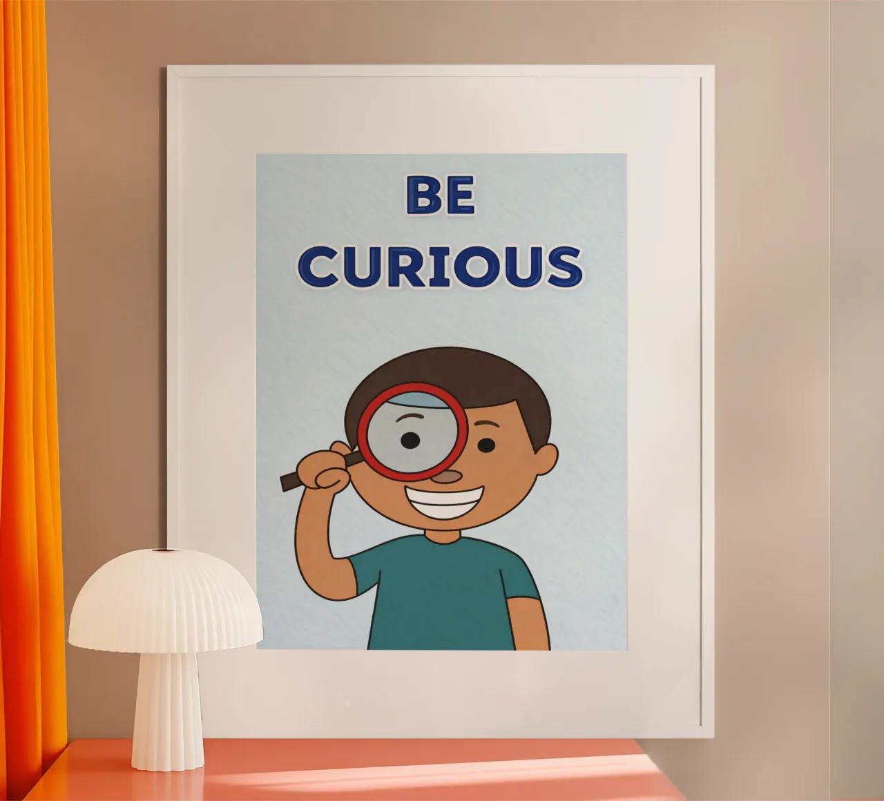 be curious poster by jasmine