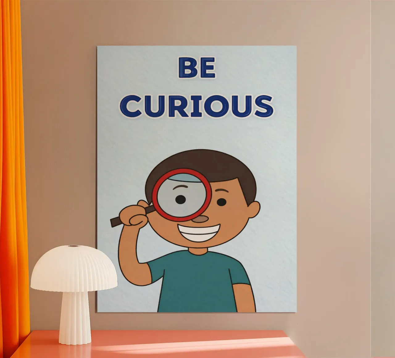 be curious poster by jasmine