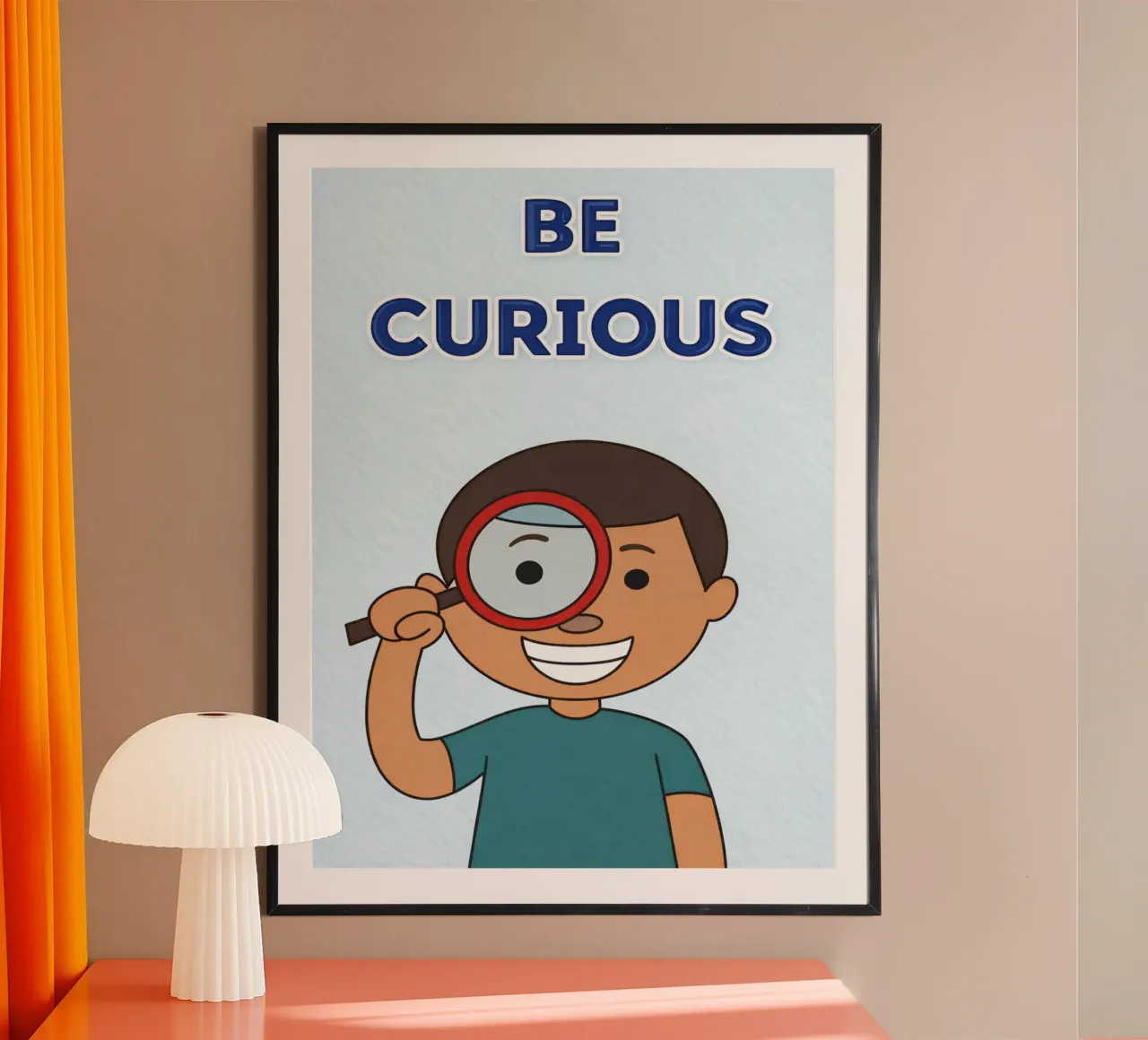 be curious poster by jasmine