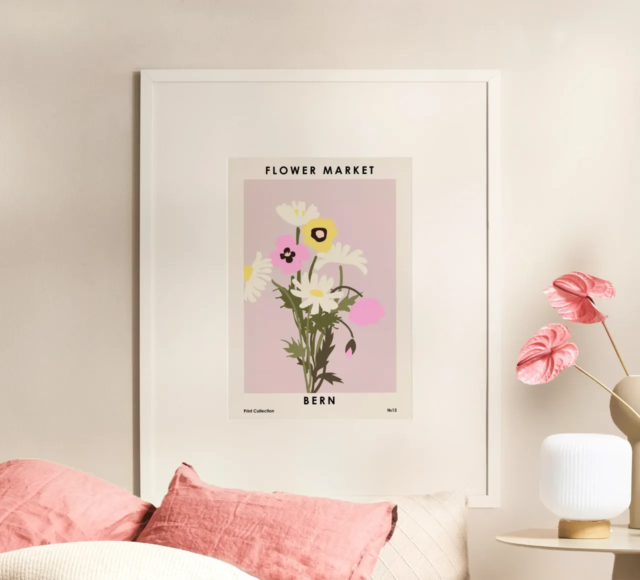 Mercato dei fiori di Berna carta hahnemühle da NKTN Design
