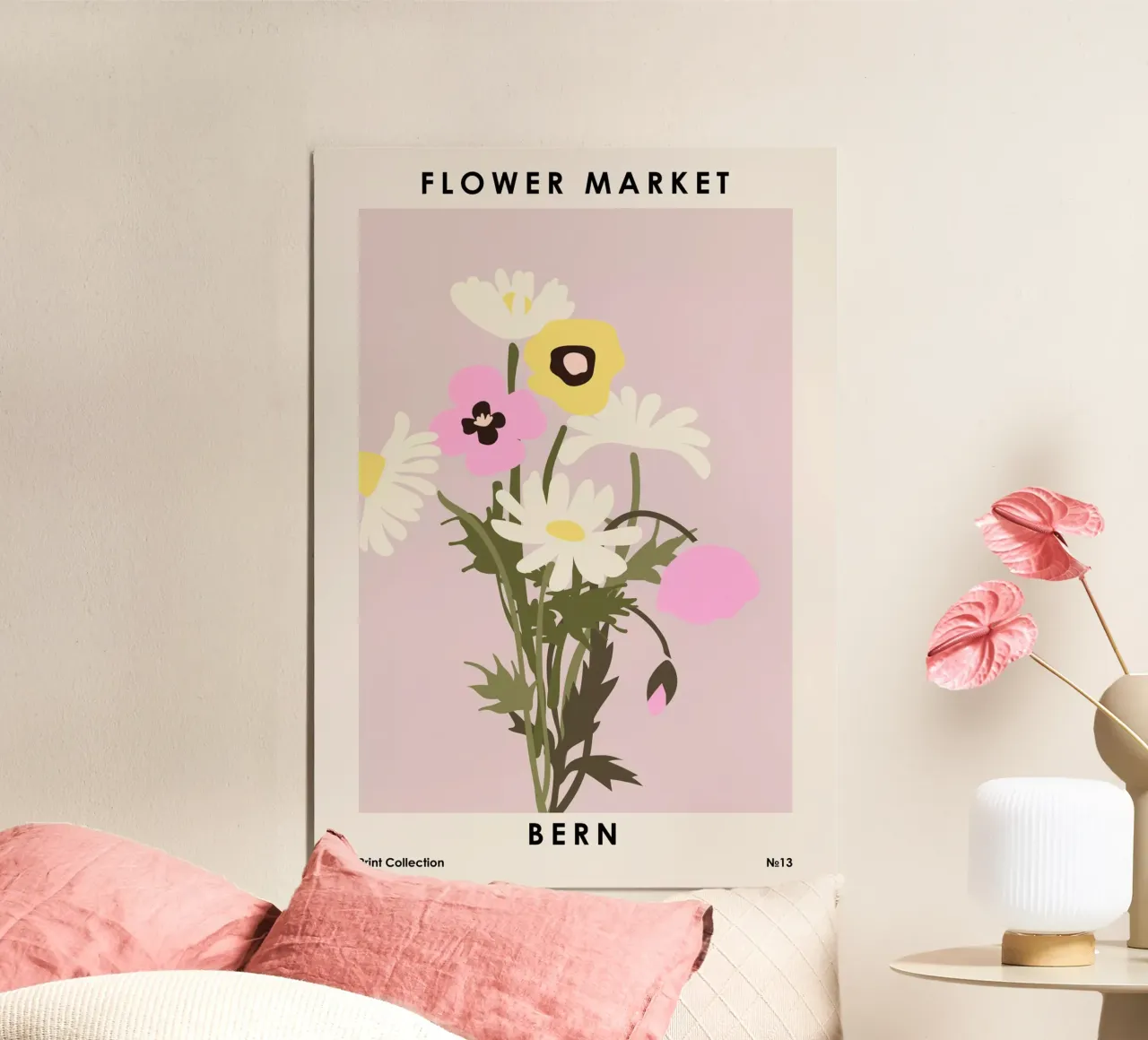 Mercato dei fiori di Berna carta hahnemühle da NKTN Design
