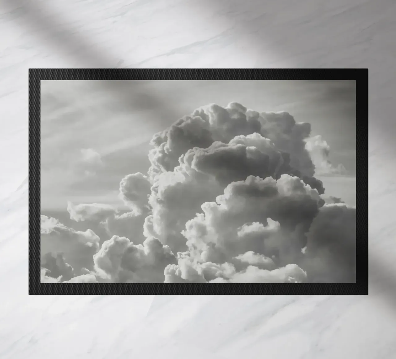 CLOUDS BW doormat by PERSIE
