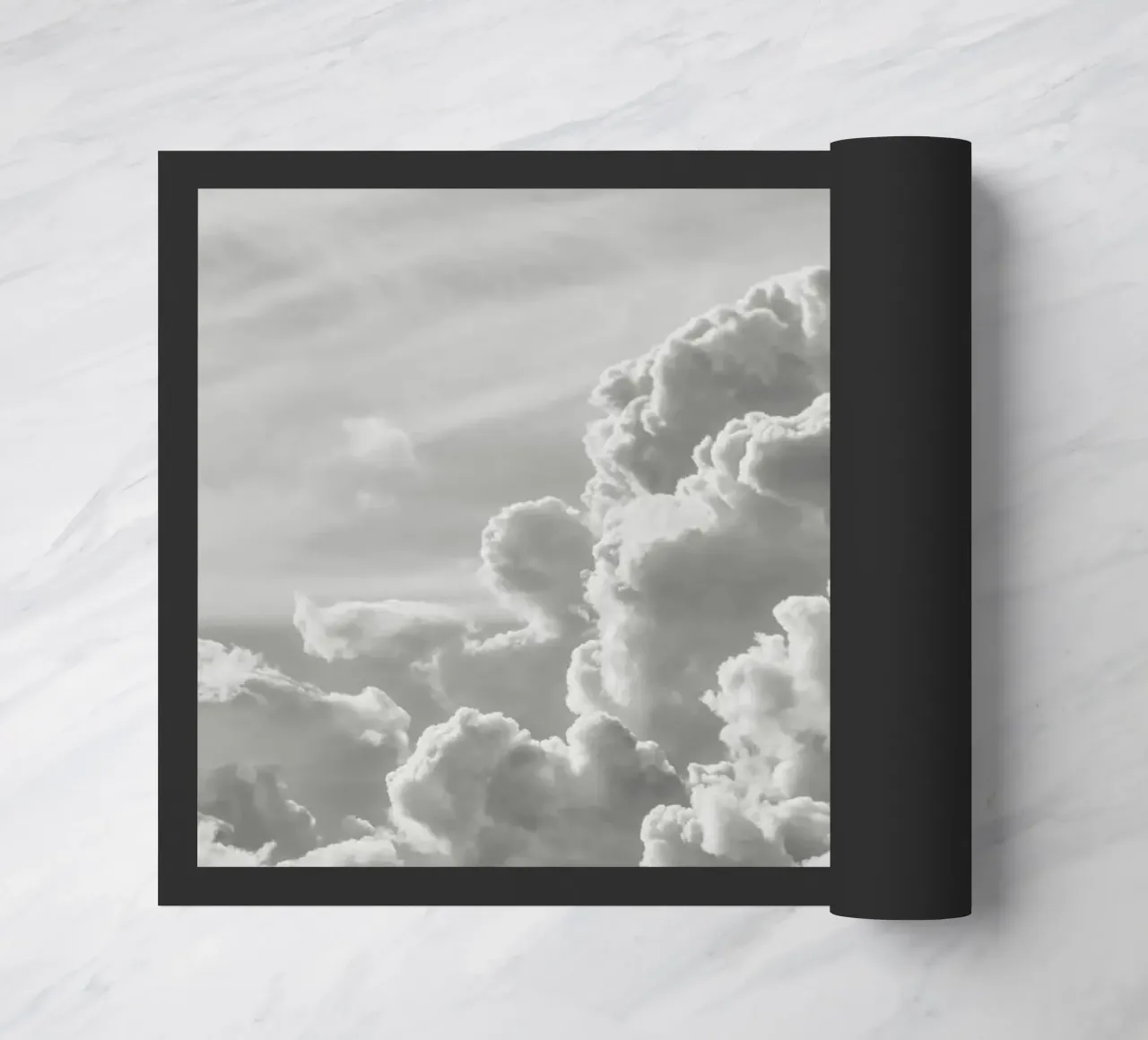 CLOUDS BW doormat by PERSIE