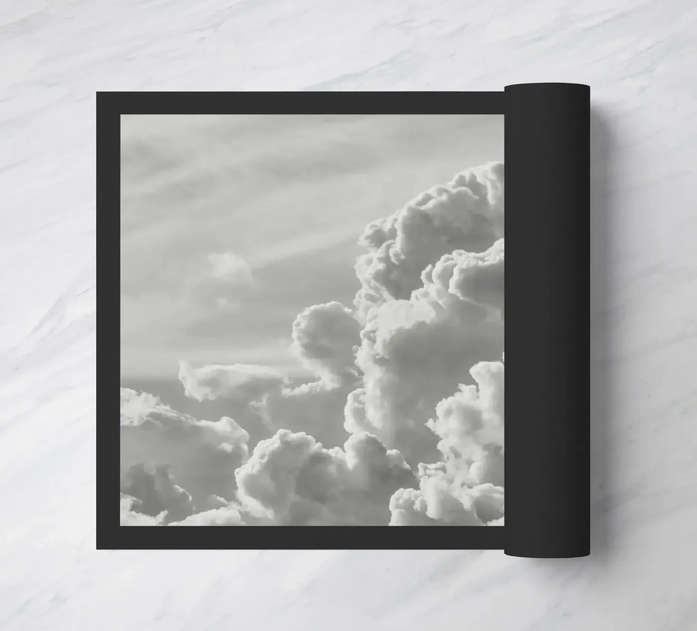 CLOUDS BW doormat by PERSIE