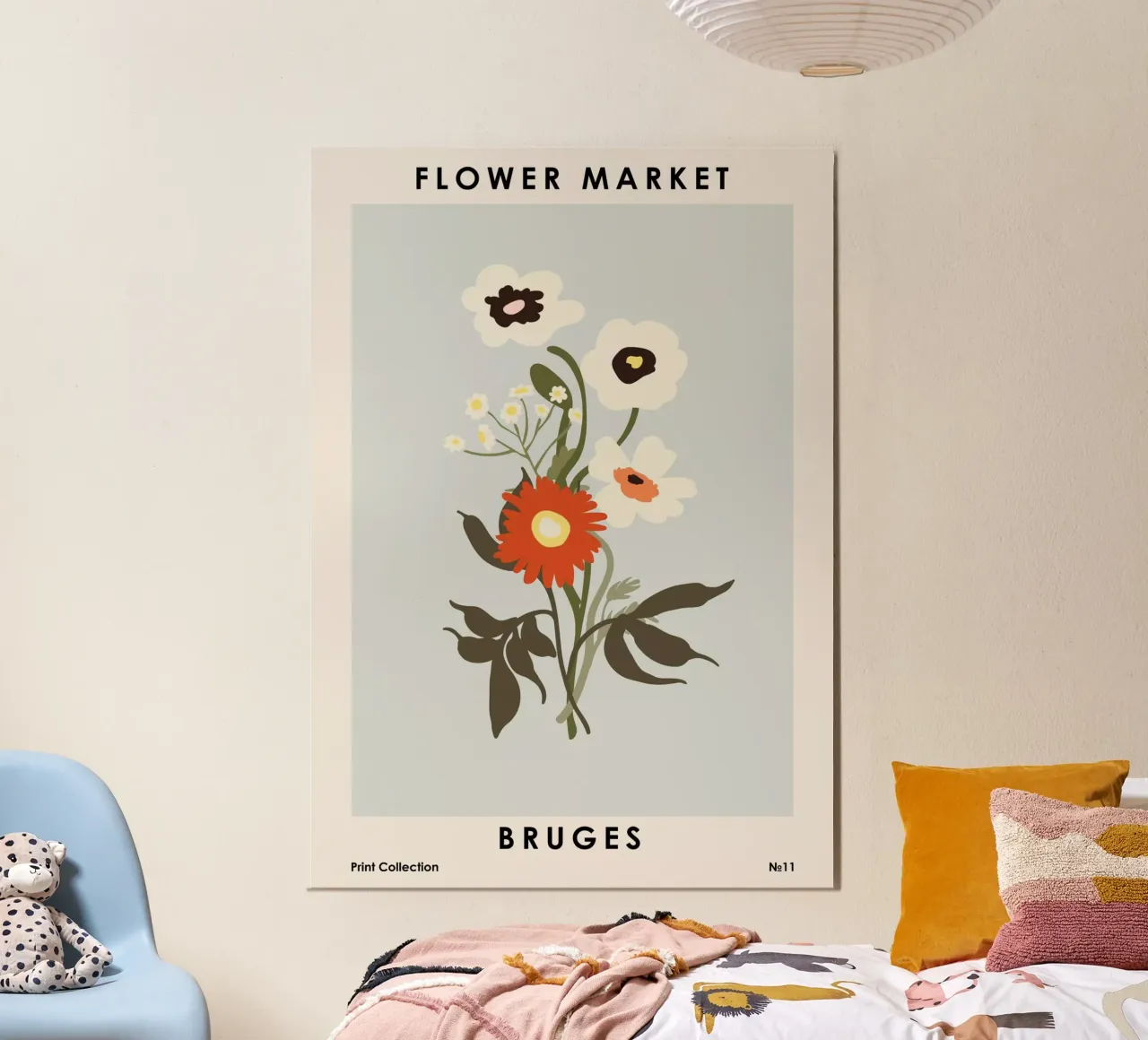 Mercato dei fiori di Bruges carta hahnemühle da NKTN Design