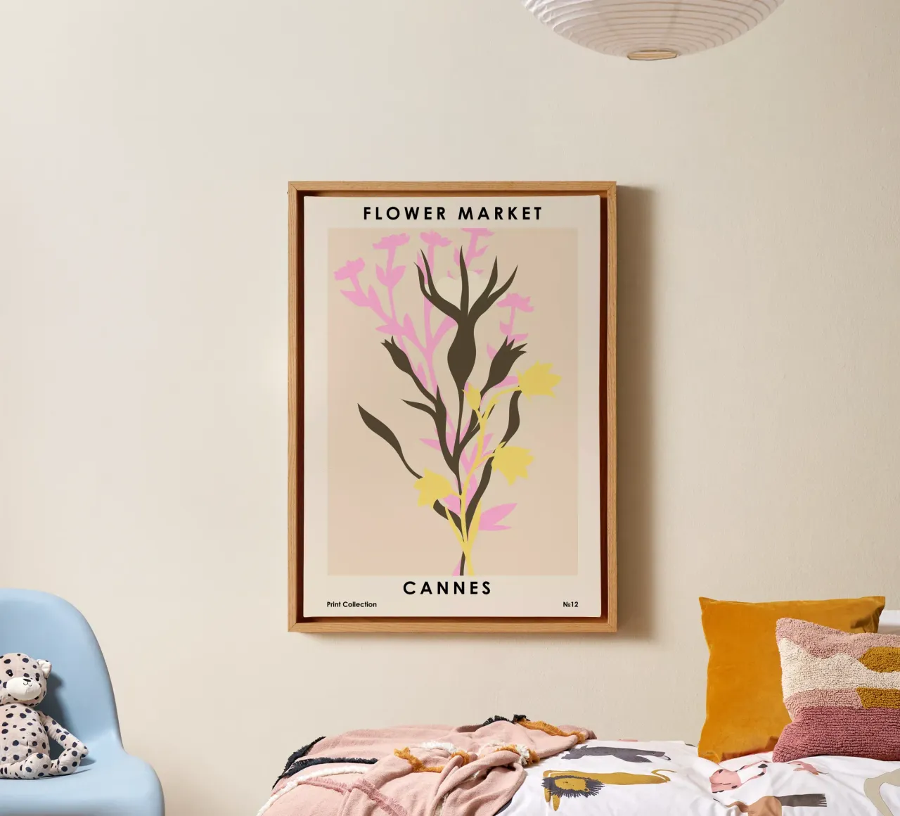Mercato dei fiori di Cannes tela con Cornice a cassetta da NKTN Design