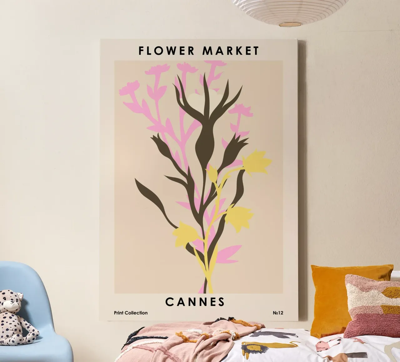 Mercato dei fiori di Cannes tela con Cornice a cassetta da NKTN Design