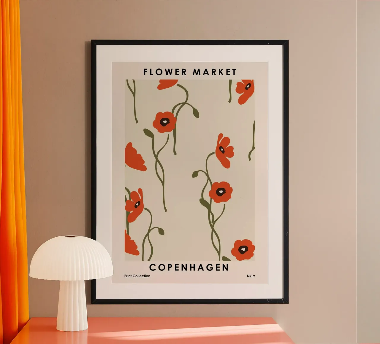 Mercato dei fiori di Copenaghen carta hahnemühle da NKTN Design