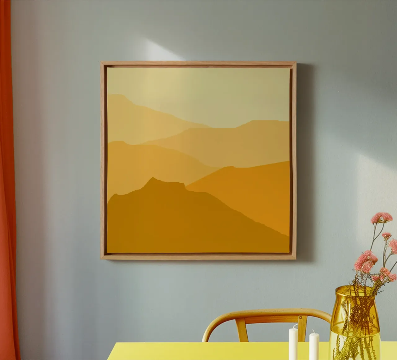Dunes canvas with Floater frame by LaylaOzHome
