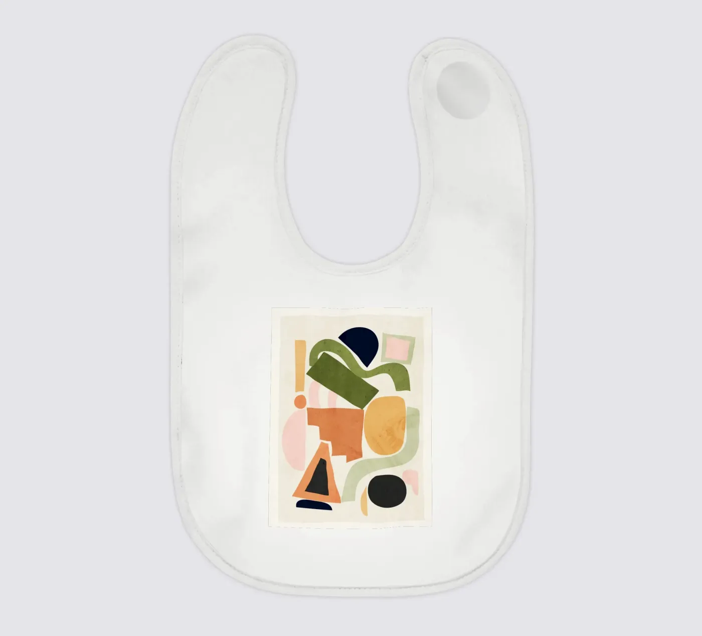 Geometrische abstracte vormen baby slabbetje van ThingDesign