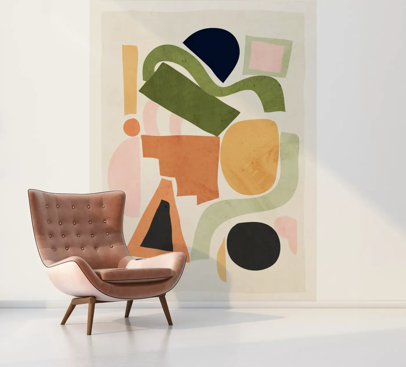 Geometrische abstracte vormen fotobehang van ThingDesign