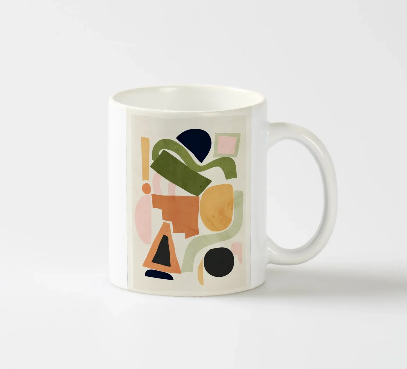 Geometric Abstract Forms ceramic mug by ThingDesign