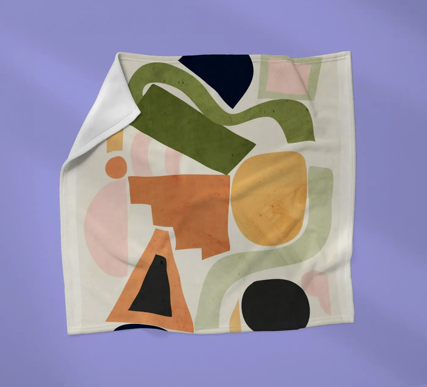 Geometric Abstract Forms fleecedeken van ThingDesign