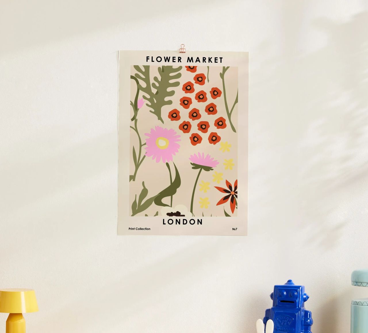 Bloemenmarkt Londen poster van NKTN Design