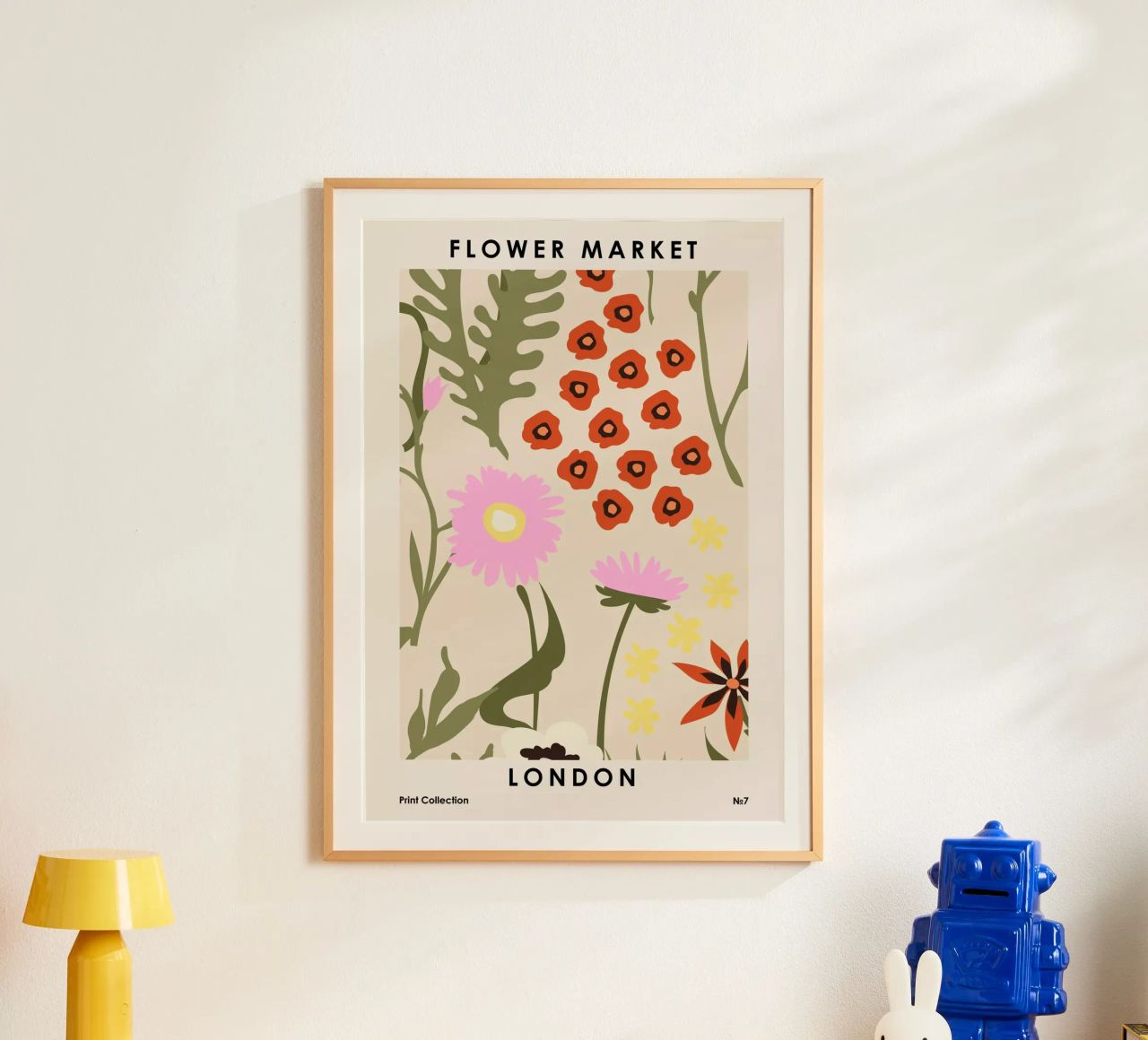 Bloemenmarkt Londen poster van NKTN Design