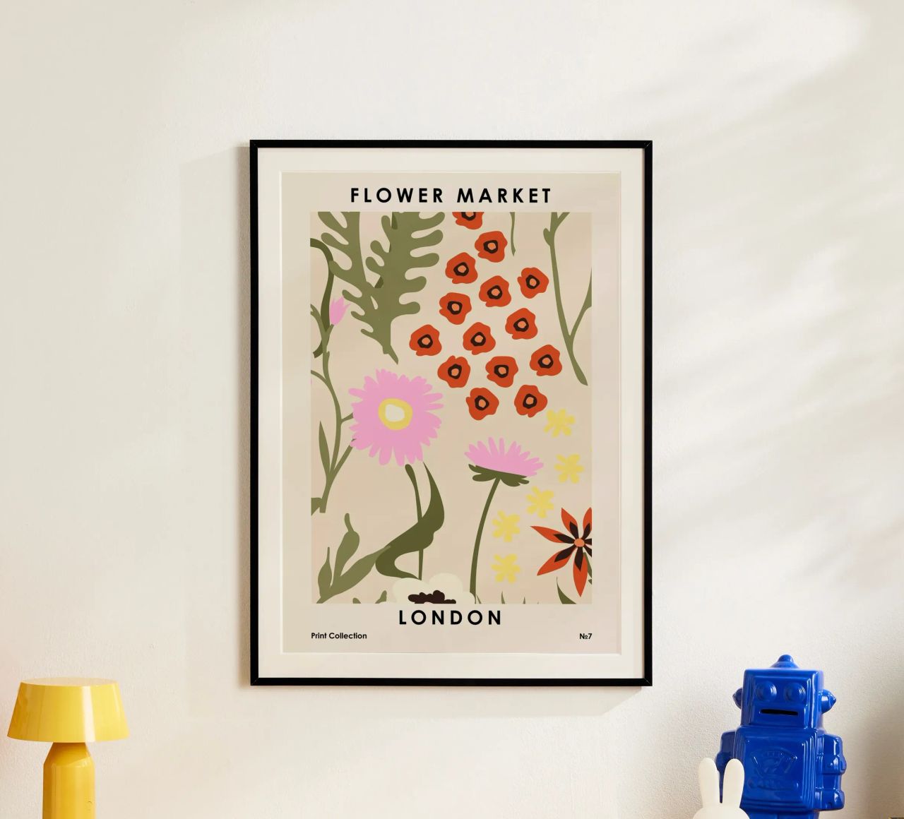 Bloemenmarkt Londen poster van NKTN Design