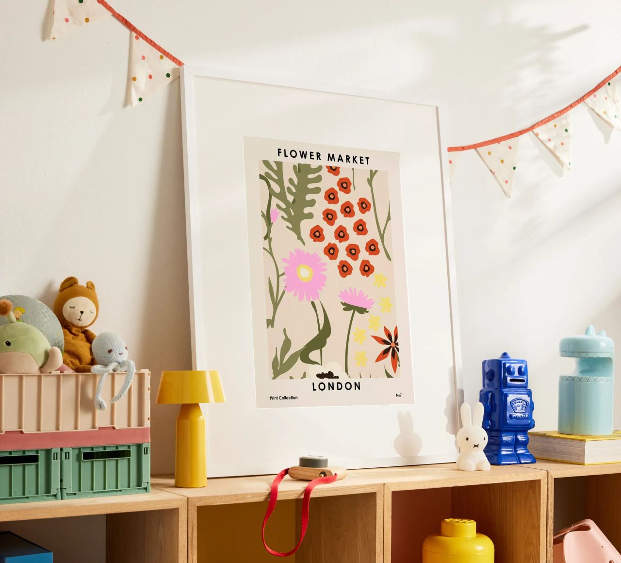Bloemenmarkt Londen poster van NKTN Design