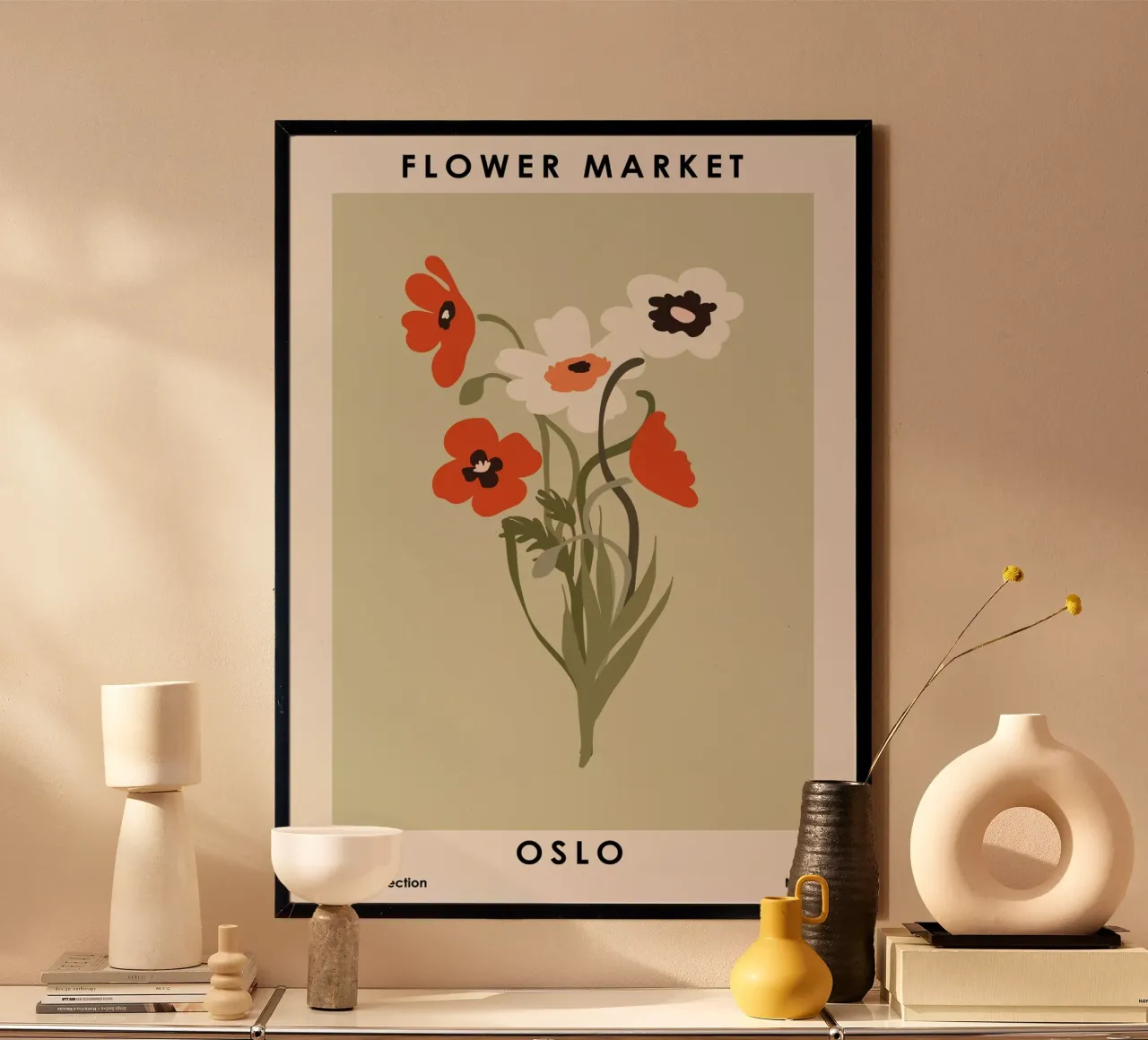 Mercato dei fiori di Oslo carta hahnemühle da NKTN Design
