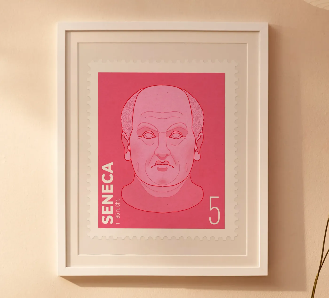 Postzegel Seneca poster van Face & Content