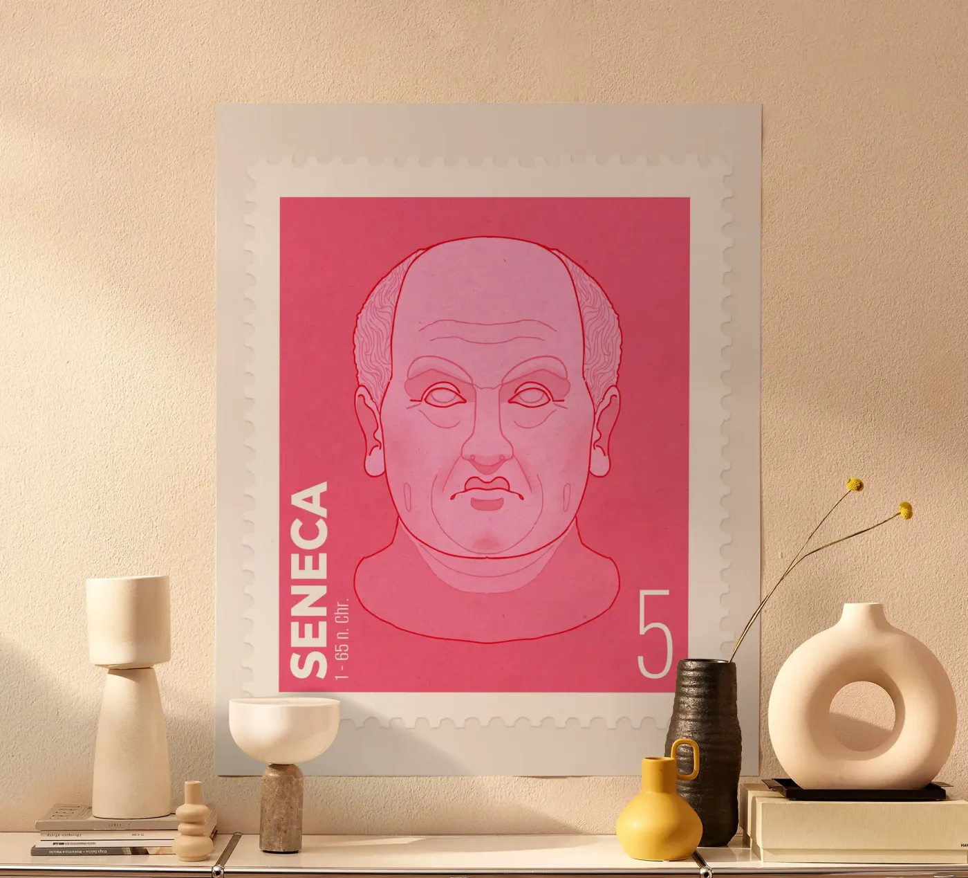 Postzegel Seneca poster van Face & Content