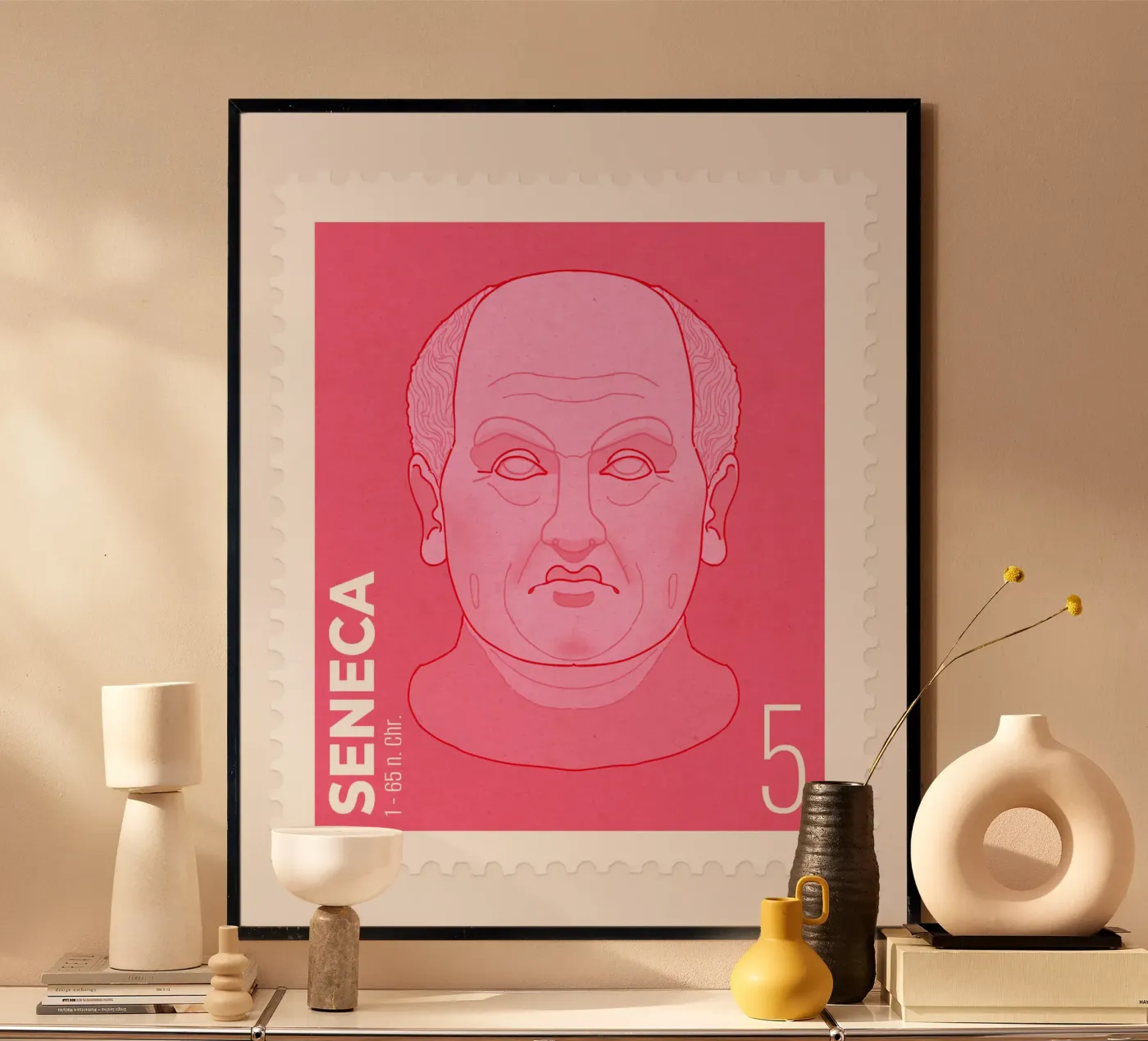 Postzegel Seneca poster van Face & Content