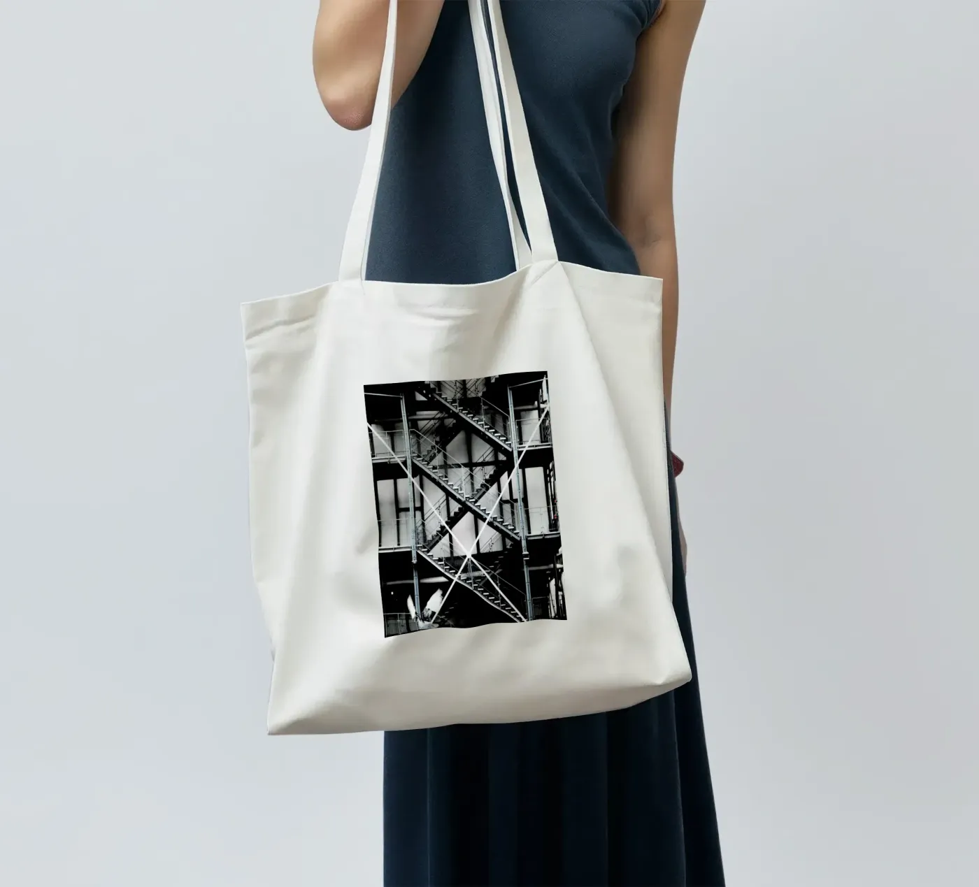 Gray tote bag by Sophie Etchart