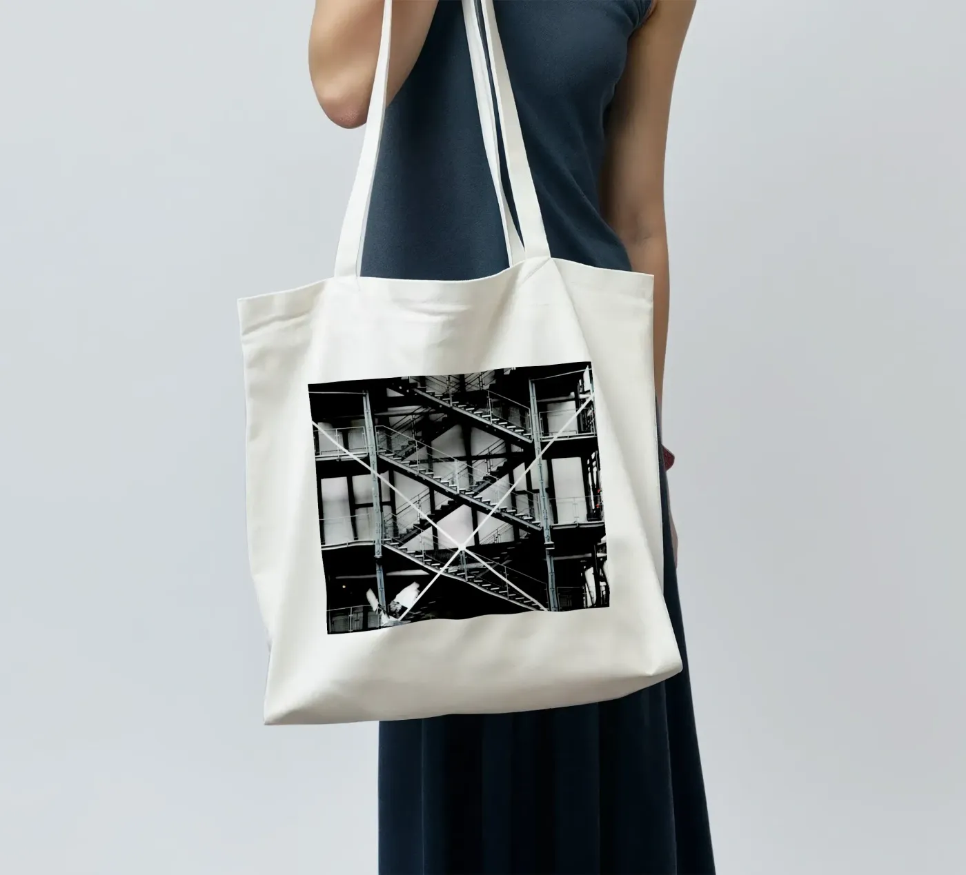 Gray tote bag by Sophie Etchart