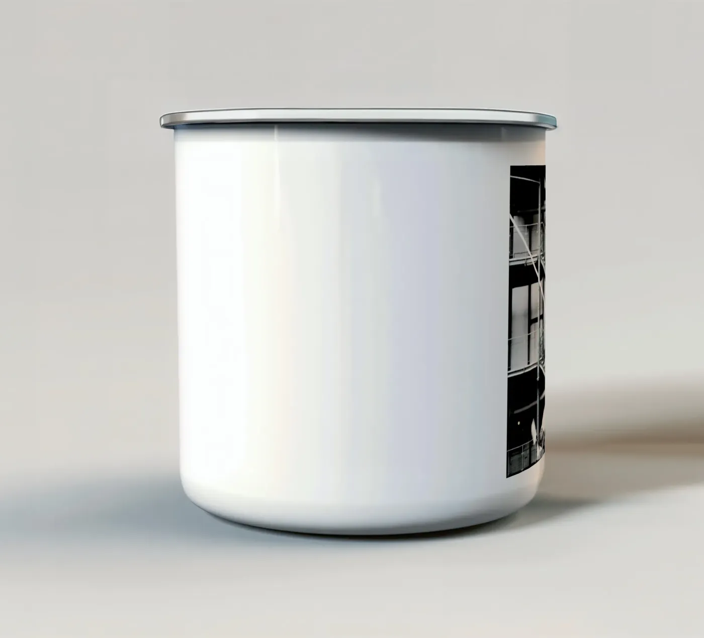 Gray enamel mug by Sophie Etchart