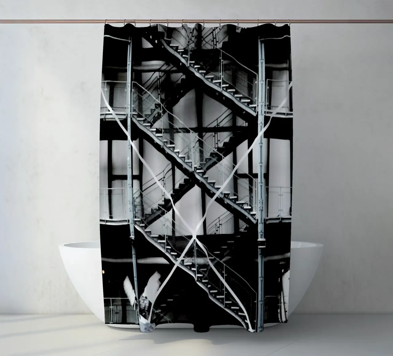 Gray Duschvorhang von Sophie Etchart