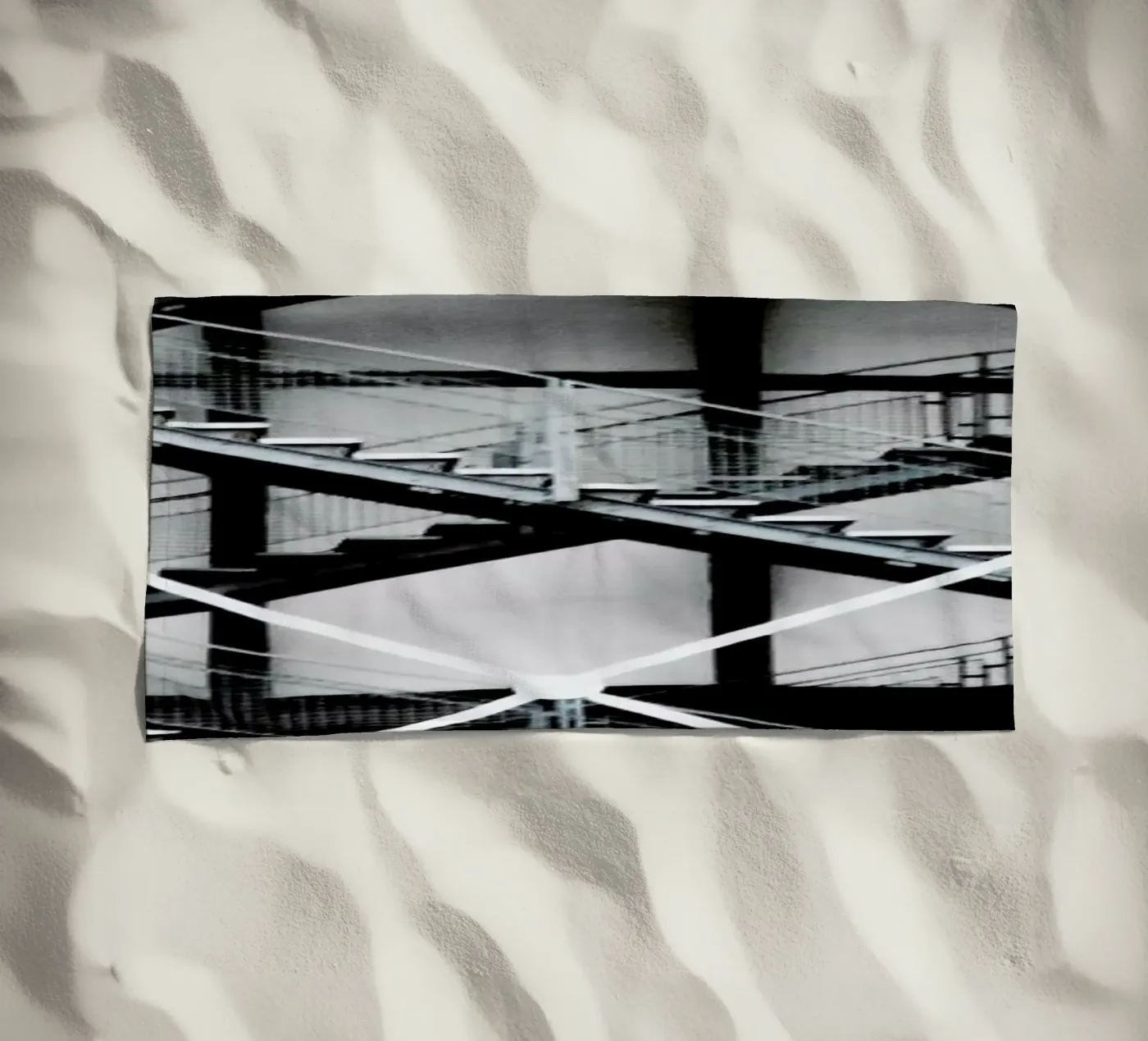 Gray beach towel by Sophie Etchart