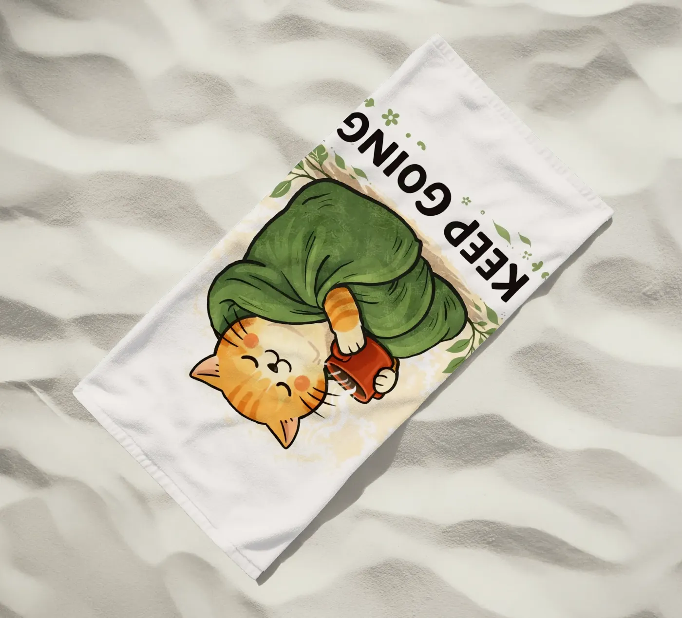 Keep Going beach towel by Ninatokka