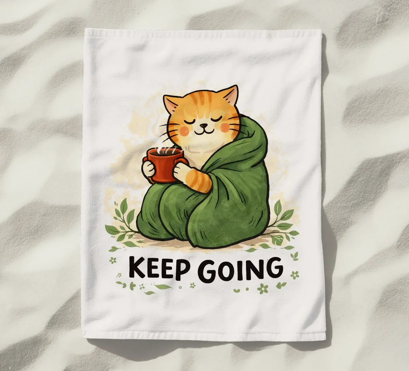 Keep Going beach towel by Ninatokka