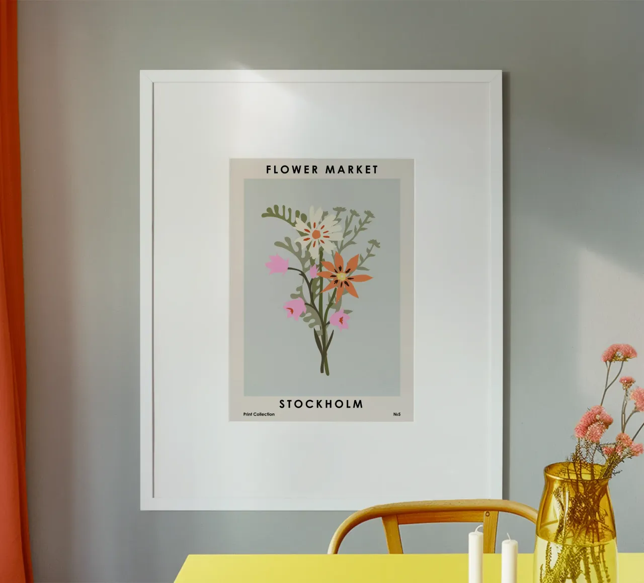 Mercato dei fiori di Stoccolma poster da NKTN Design