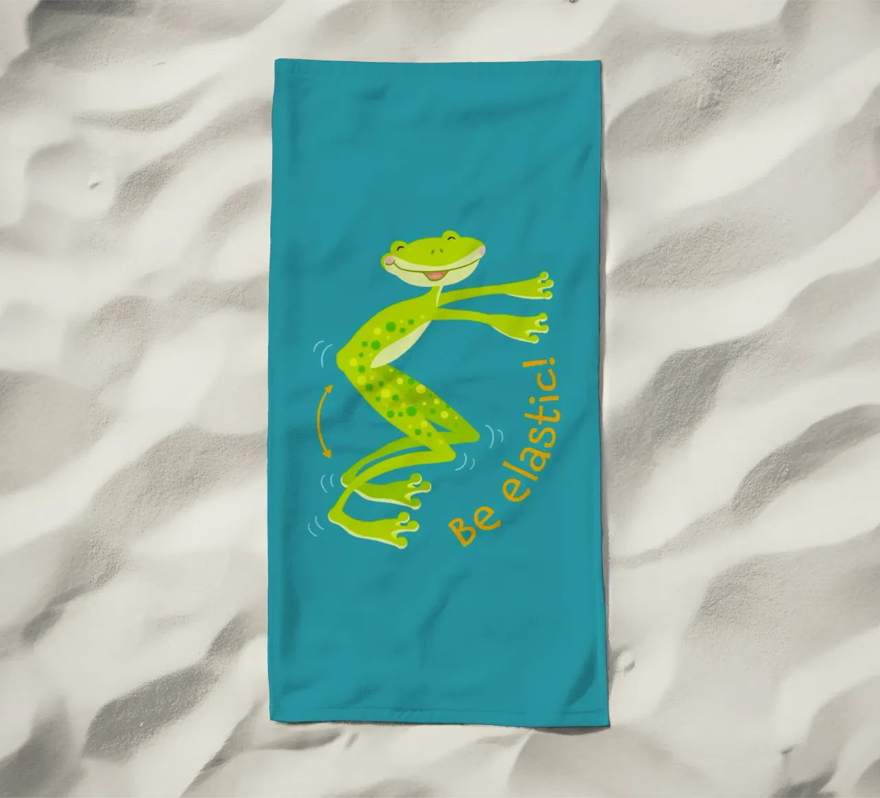 Sei elastisch! Strandtuch von Andrea Dölling