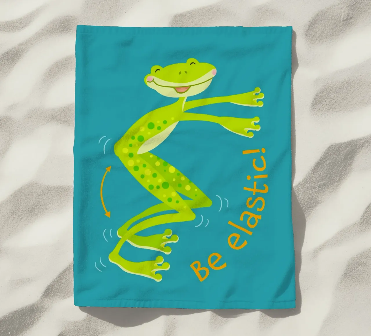 Sei elastisch! Strandtuch von Andrea Dölling