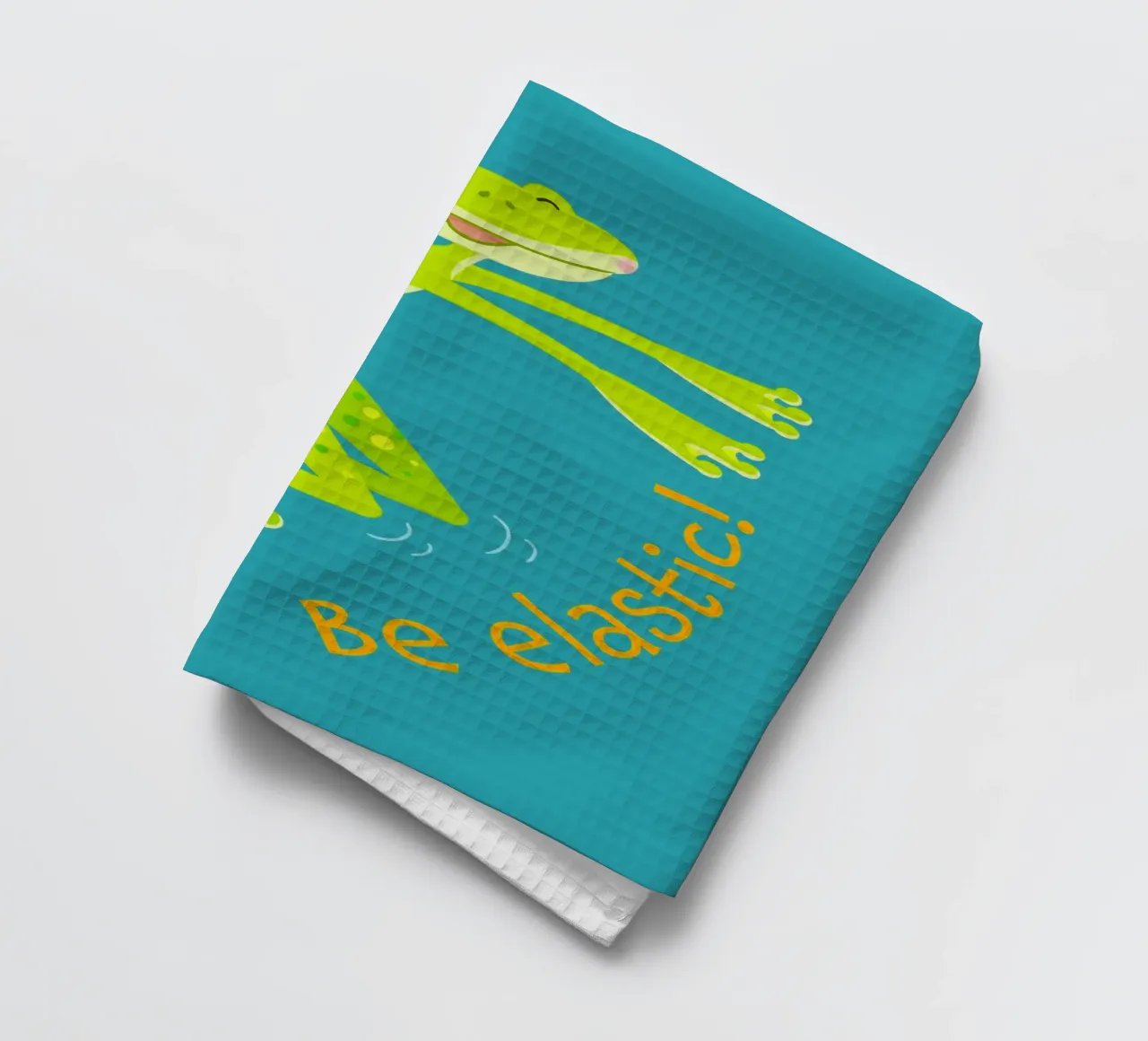 Sei elastisch! Geschirrtuch von Andrea Dölling