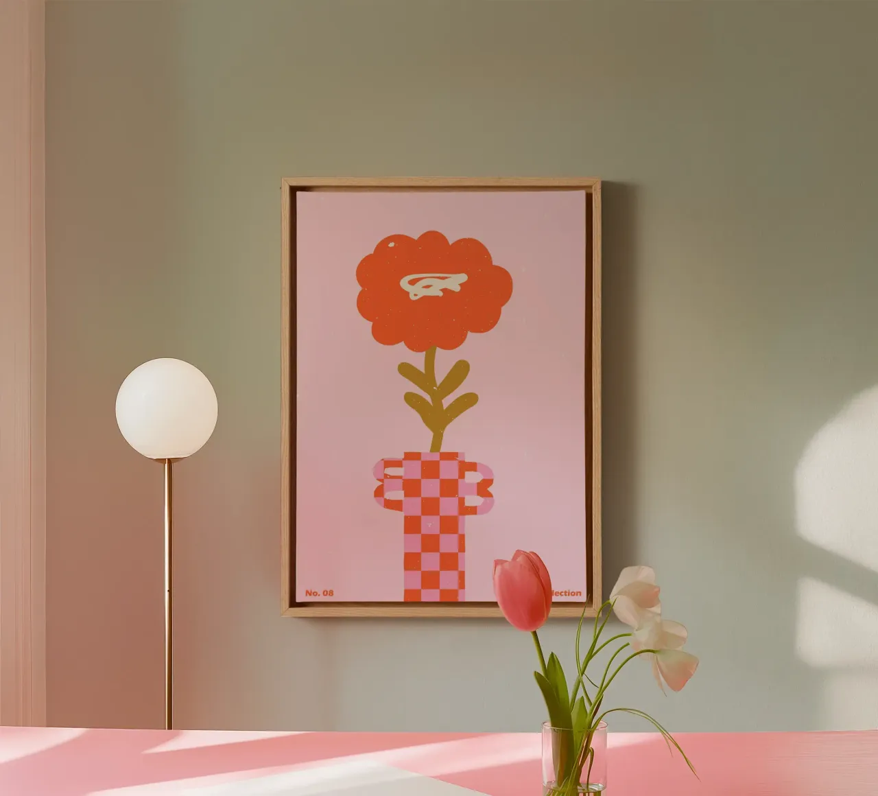 Spring Flower #08 canvas with Floater frame by NKTN Design