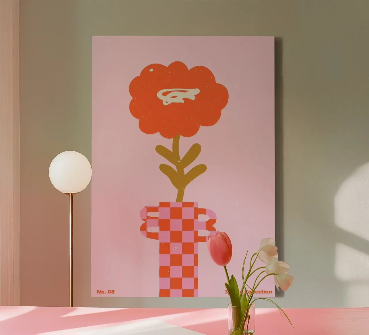 Spring Flower #08 canvas with Floater frame by NKTN Design