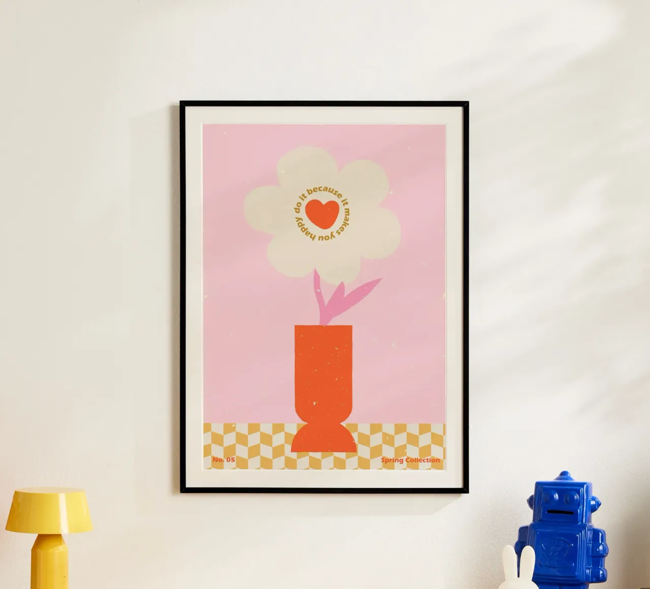 Fiore di primavera #05 "Fallo perché ti rende felice". poster da NKTN Design