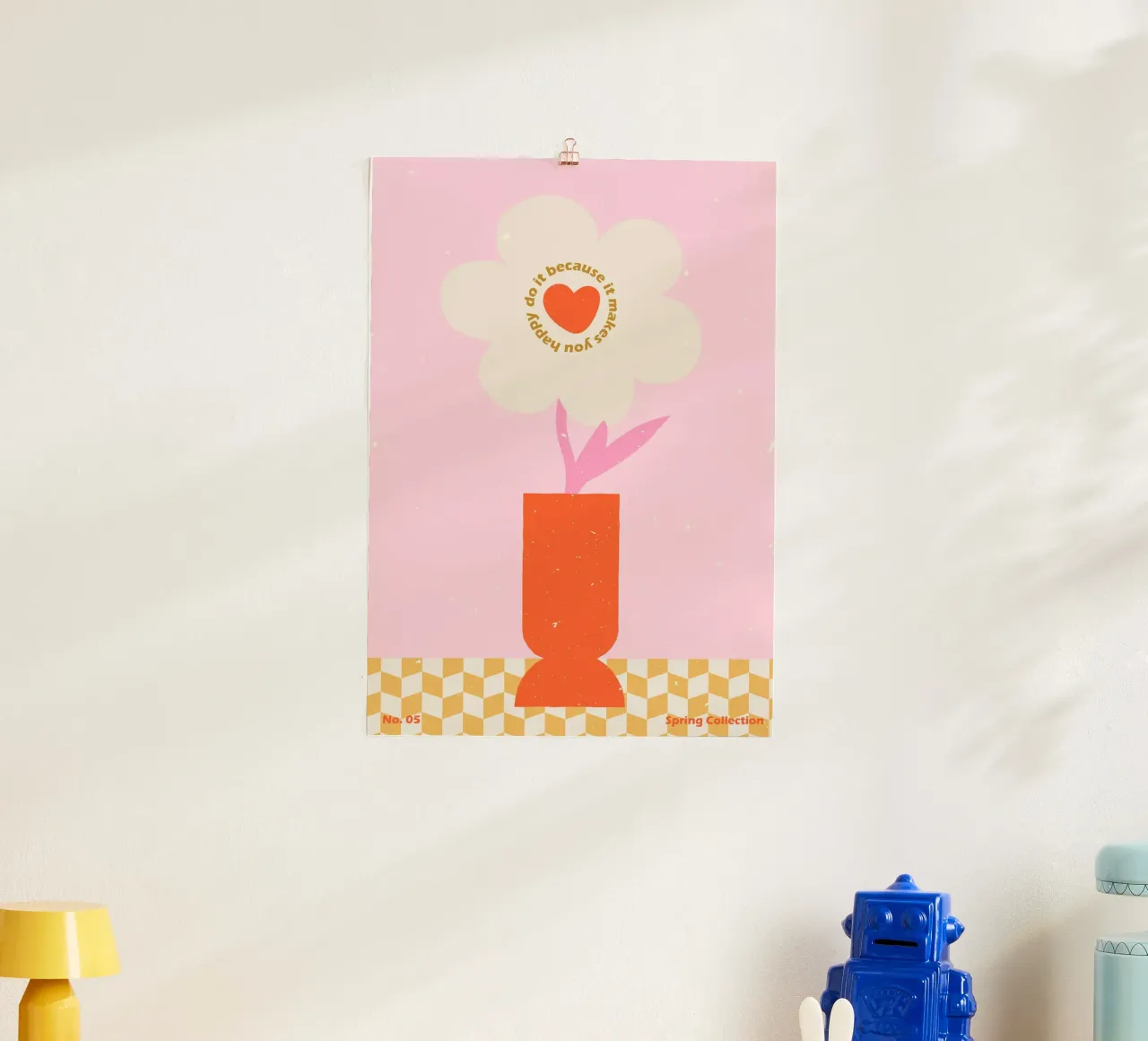 Fiore di primavera #05 "Fallo perché ti rende felice". poster da NKTN Design