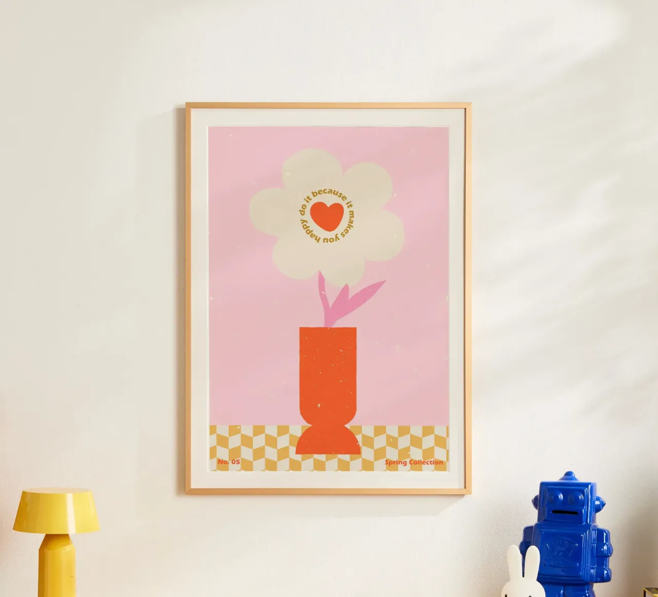 Fiore di primavera #05 "Fallo perché ti rende felice". poster da NKTN Design