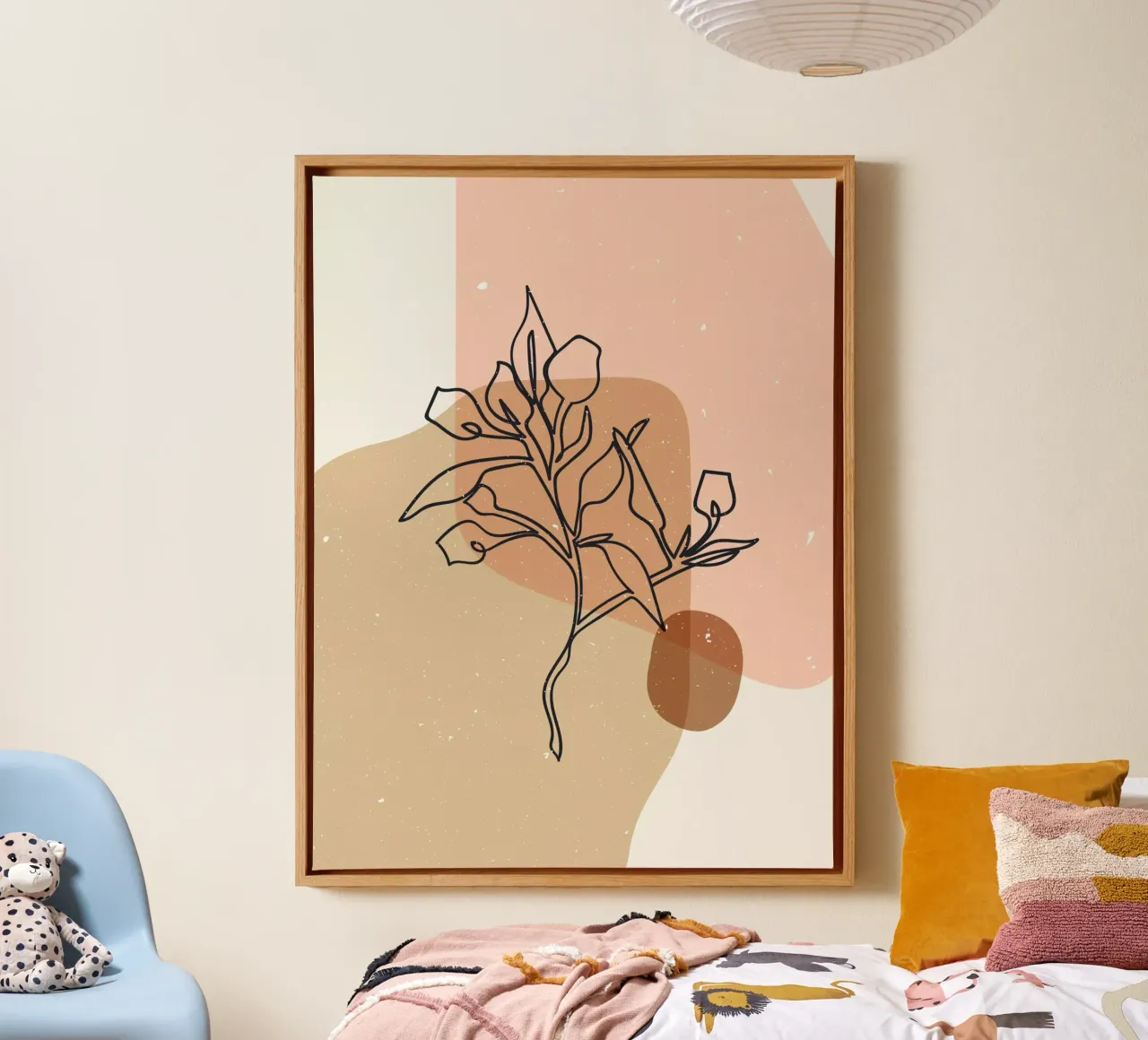 Abstract composition 14 canvas with Floater frame by NKTN Design