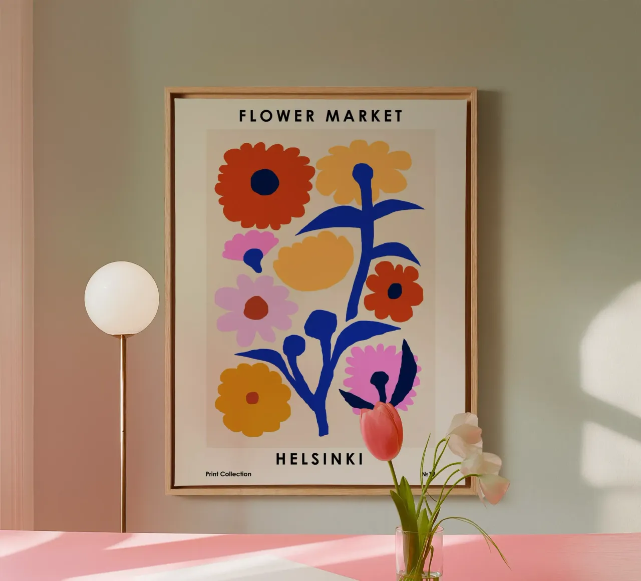 Mercato dei fiori. Helsinki tela con Cornice a cassetta da NKTN Design