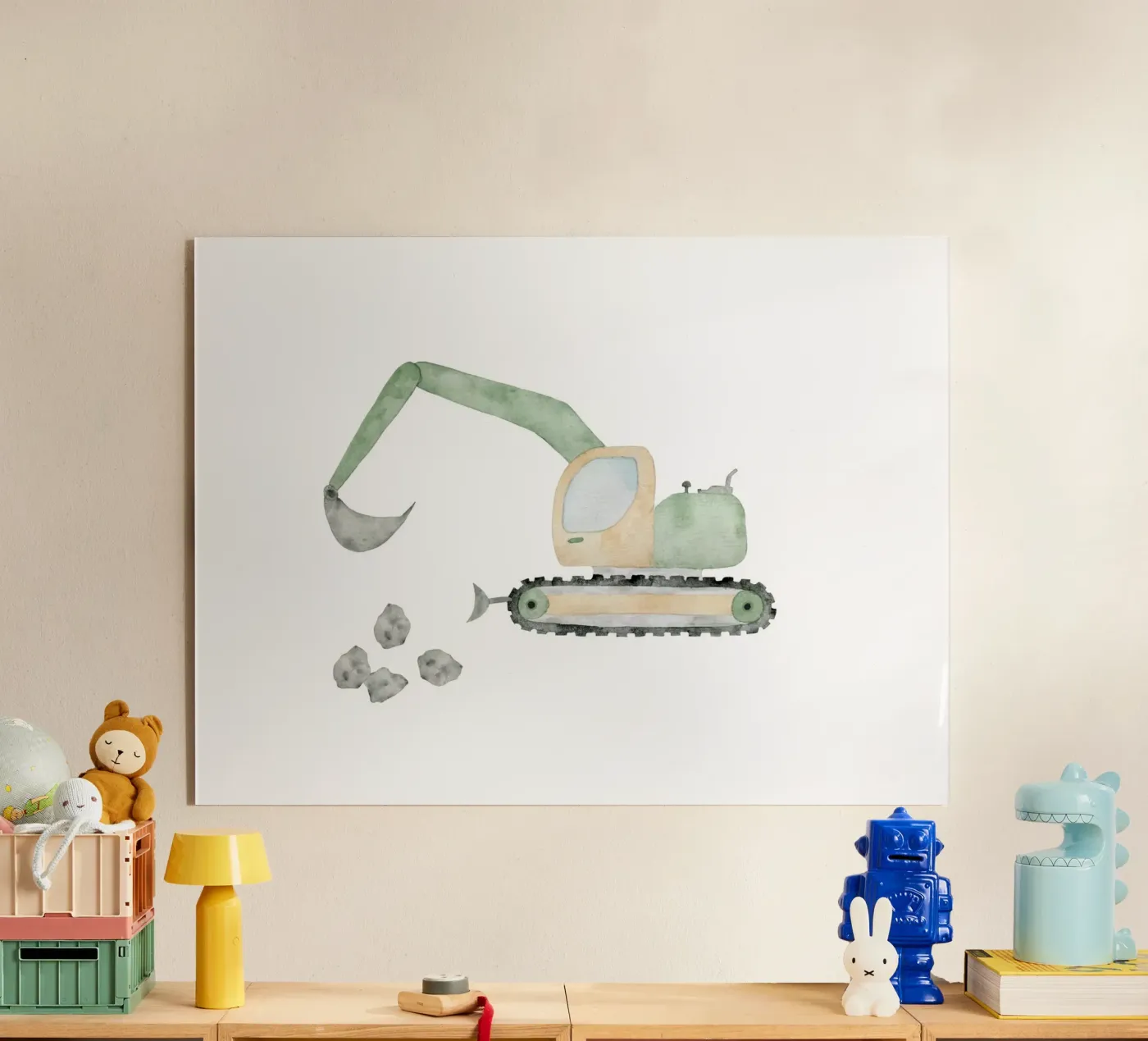 Bagger Acryl-Glas von herzundpapier