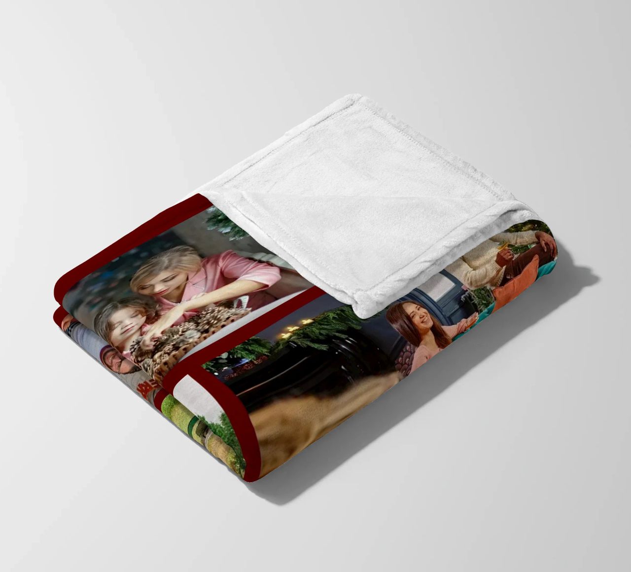 Gepersonaliseerde kerst 8 fotocollage op maat fleecedeken van Shark Printables