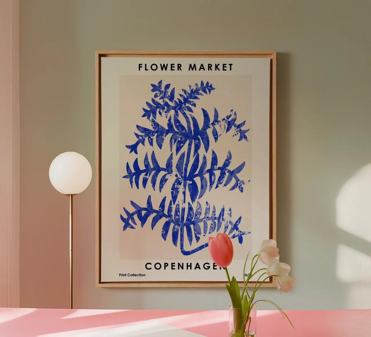 Mercato dei fiori. Copenaghen tela con Cornice a cassetta da NKTN Design